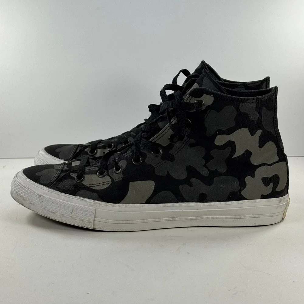 Converse Chuck Taylor All Star II High Top Black Grey Camo Sneakers Men's‎ 12 - Picture 6 of 14
